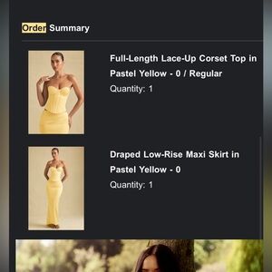 Oh Polly Pastel Yellow Lace-Up Corset Dress